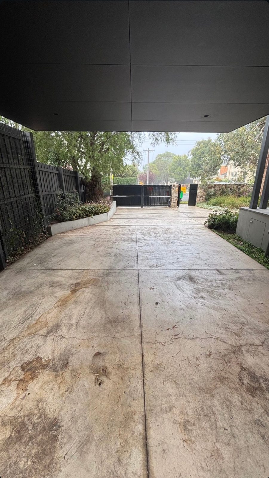 Driveway pressure wash  before