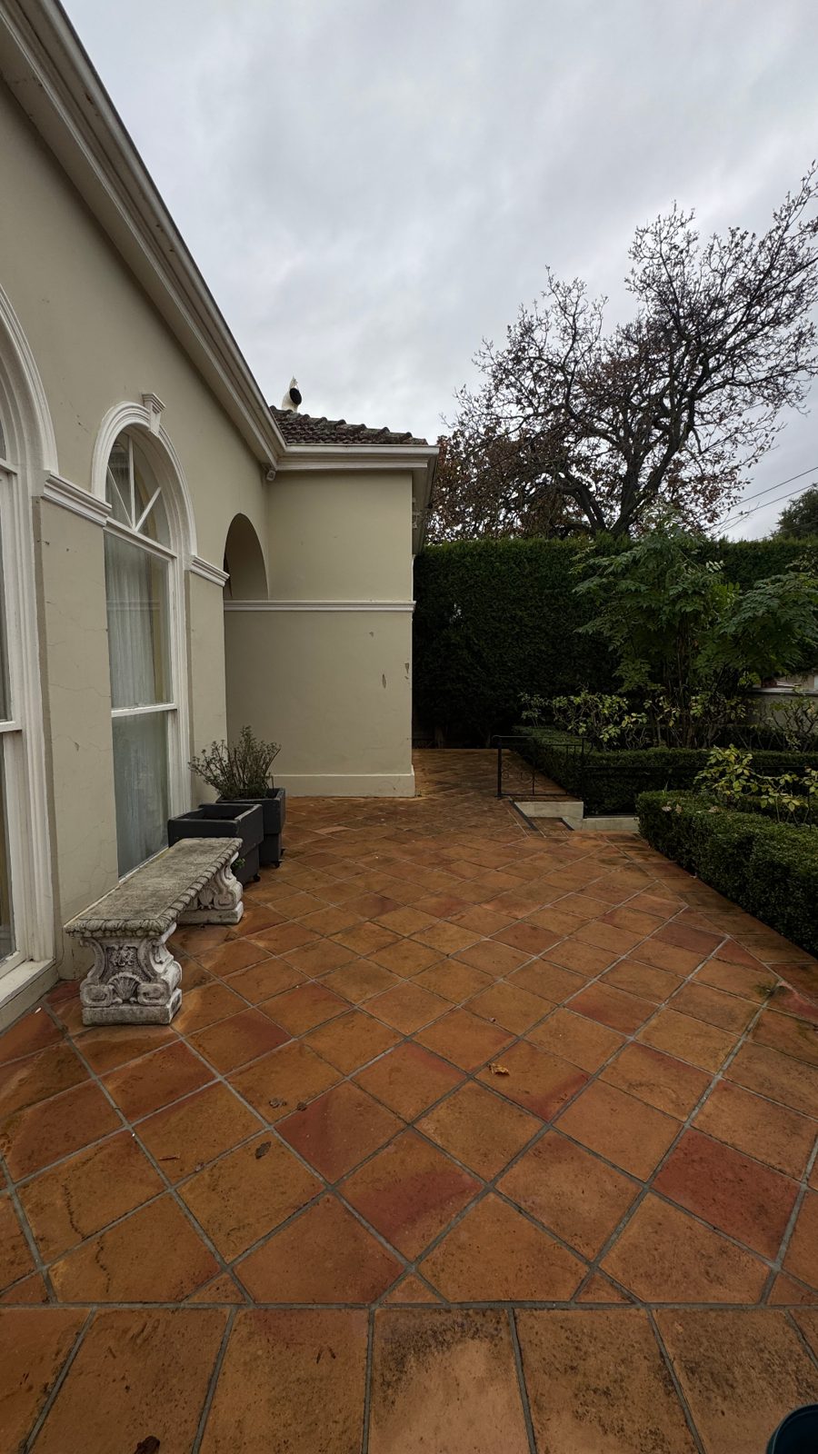 Terracotta courtyard  before